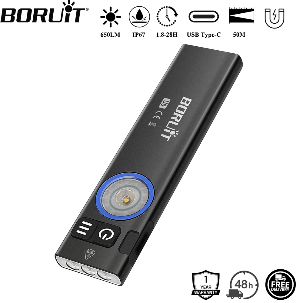 Fishing Light - BORUiT U8 650LM EDC LED-zaklamp Type-C