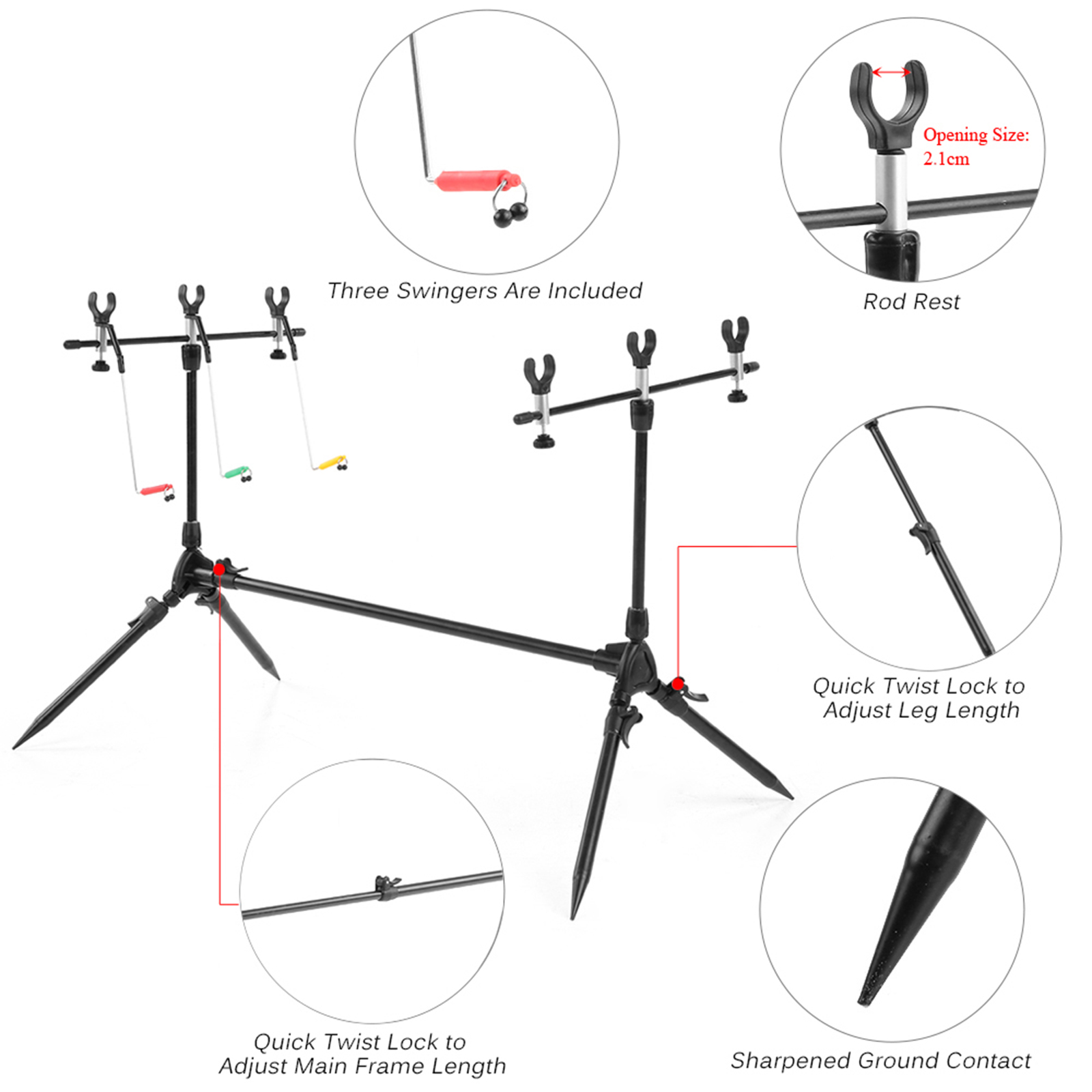 Lixada 3-In-1 Hengel Pod Stand - Bite Alarm recensie en prijs